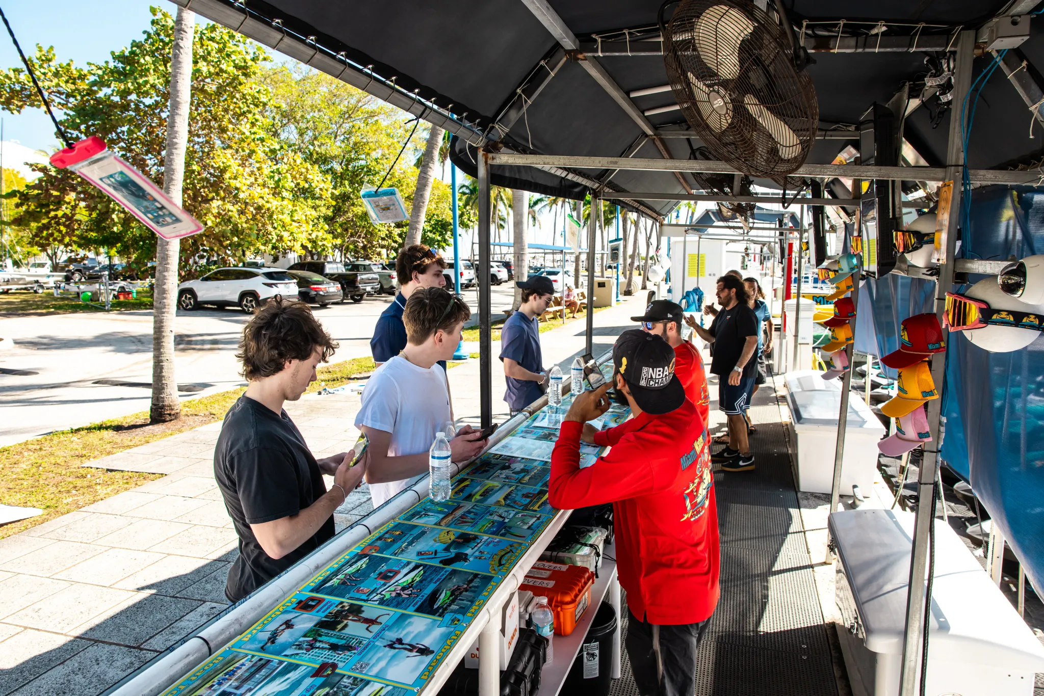 Miami Parasail check-in counter at Pier 9 Dinner Key Marina